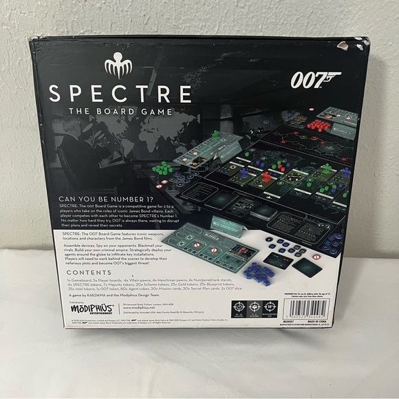 Spectre 007 JAMES BOND Board Game Strategy Challenging New In Box 2-4 Players - Picture 9 of 11